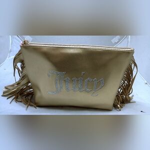Juicy Couture Gold Cosmetic Bag with Fringe NWT PERFECT CONDITION